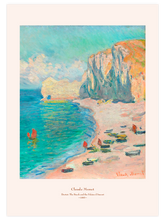 Monet Étretat, the Beach and the Falaise d'Amont - Art Print